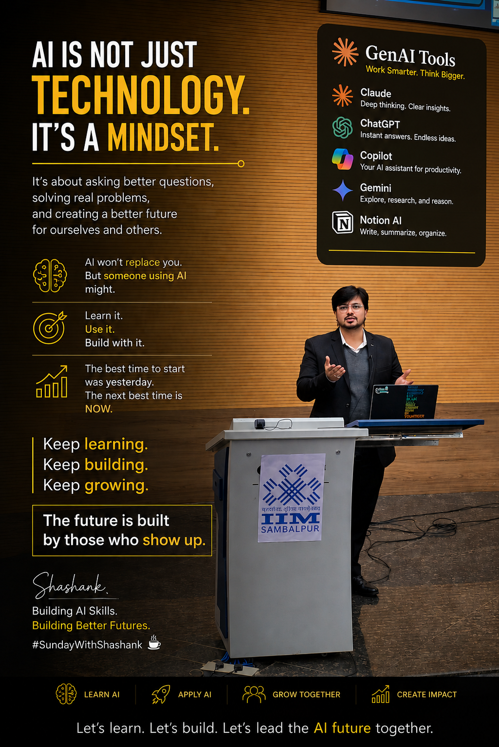 Shashank Kashyap speaking at IIM Sambalpur
